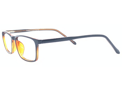 Lensnut  Black Brown Rectangle Full Rim Eyeglasses LN8023C1BR