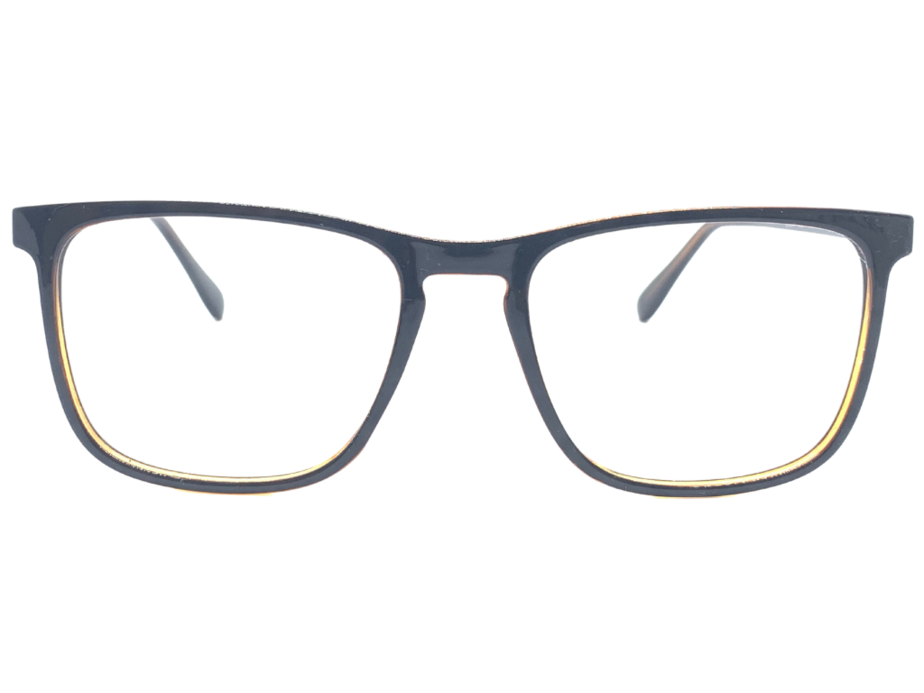 Lensnut Black Brown  Rectangle Full Rim Eyeglasses LN8037C1BR