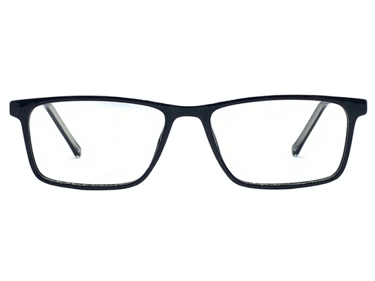 Lensnut Black Rectangle Full Rim Eyeglasses LN8023C1