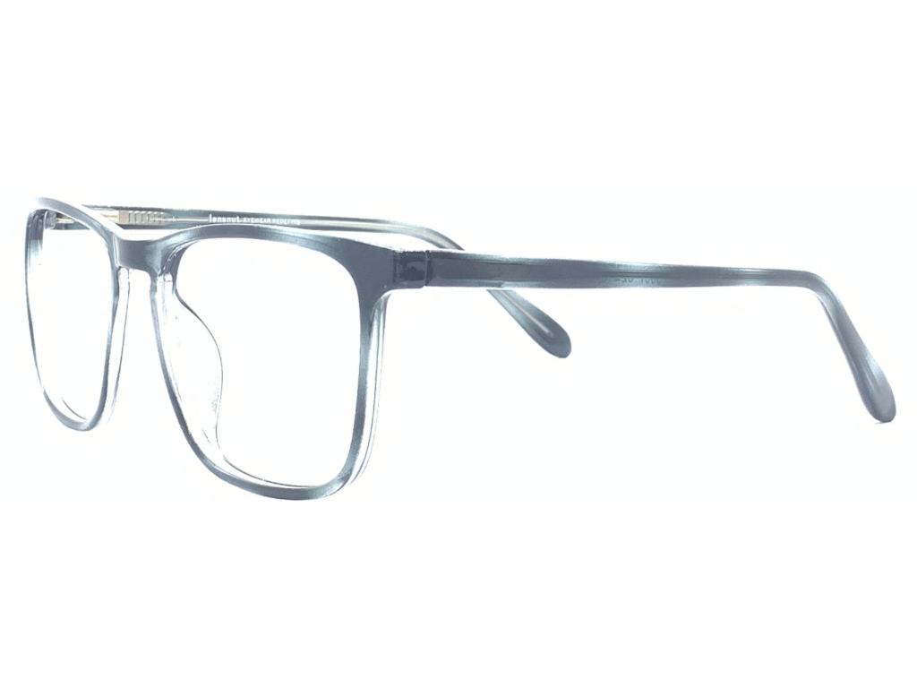 Lensnut grey Transparent Rectangle Full Rim Eyeglasses LN8037C5T