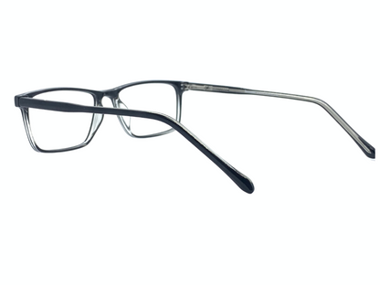 Lensnut Black Transparent Rectangle Full Rim Eyeglasses LN8023C1T