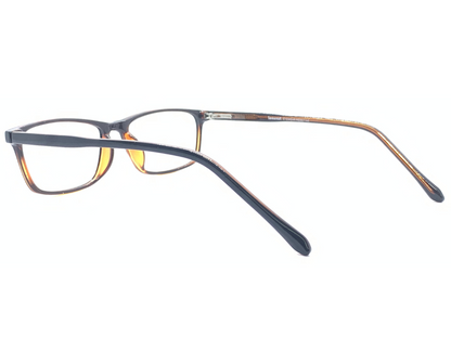 Lensnut  Black Brown Rectangle Full Rim Eyeglasses LN8023C1BR