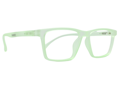 Lensnut Matt Green Rectangle Full Rim Eyeglasses LNT004C3