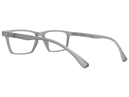 Lensnut Matt Grey Rectangle Full Rim Eyeglasses LNT004C7