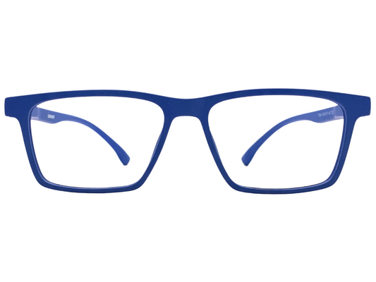 Lensnut Matt Blue Rectangle Full Rim Eyeglasses LNT004C9