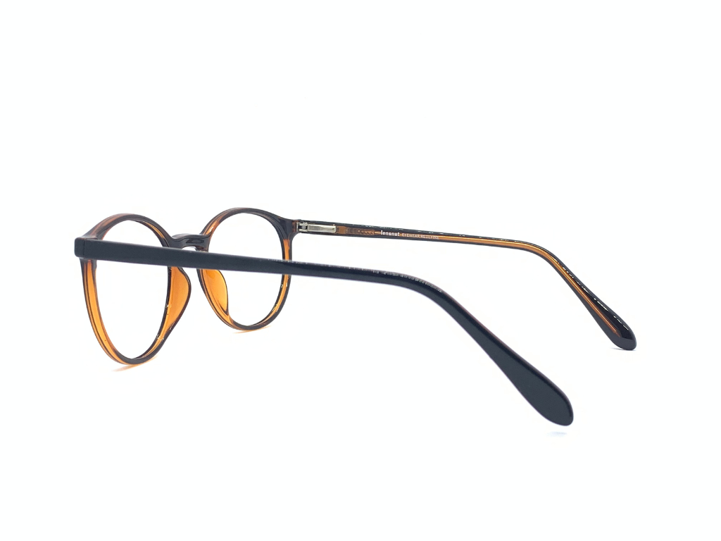 Lensnut Black Brown Round Full Rim Eyeglasses LN8024C1BR
