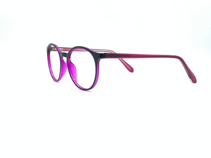 Lensnut Black Purple Round Full Rim Eyeglasses LN8024C1P