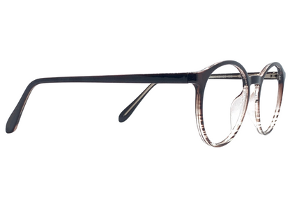 Lensnut Brown Transparent Round Full Rim Eyeglasses LN8024C2T