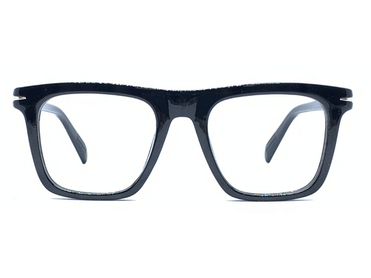 Lensnut  Glossy Black Rectangle Full Rim Eyeglasses ST85210C1