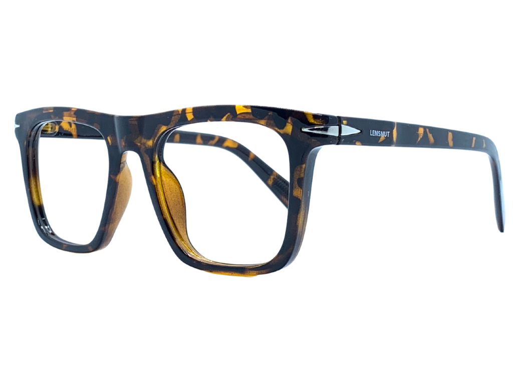 Lensnut  Glossy Havana Rectangle Full Rim Eyeglasses ST85210C3