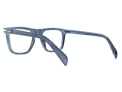Lensnut  Glossy Grey Transparent Rectangle Full Rim Eyeglasses ST85210C5T