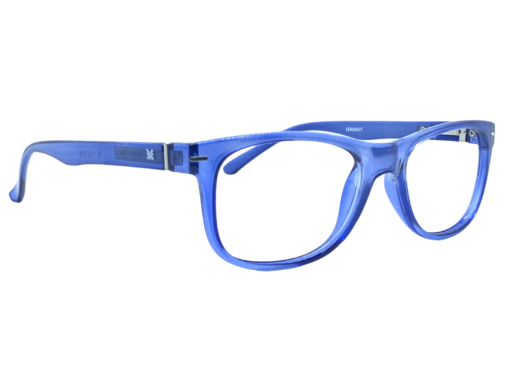 Lensnut Glossy Dark Blue Wayfarer Full Rim Eyeglasses LNM1C4D