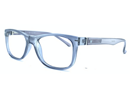 Lensnut Glossy Grey Transparent Wayfarer Full Rim Eyeglasses LNM1C5T