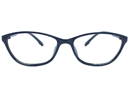 Lensnut Glossy Black Cateye Full Rim Eyeglasses LNM22C1