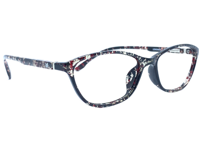 Lensnut Glossy Black Red Tortoise Cateye Full Rim Eyeglasses LNM22C16