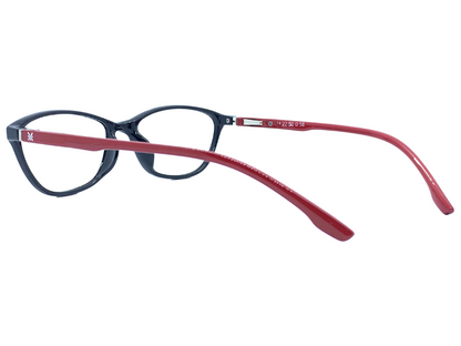 Lensnut Glossy Black Red Cateye Full Rim Eyeglasses LNM22C1R