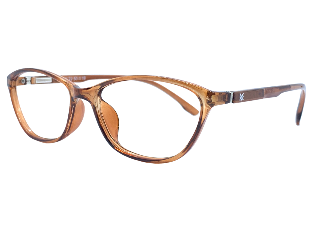 Lensnut Glossy Light Brown Cateye Full Rim Eyeglasses LNM22C2L
