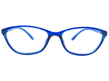 Lensnut Glossy Dark Blue Cateye Full Rim Eyeglasses LNM22C4D