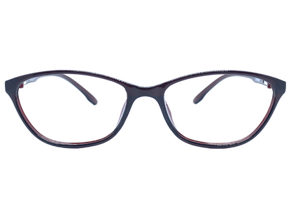 Lensnut Glossy Dark Maroon Cateye Full Rim Eyeglasses LNM22C6D