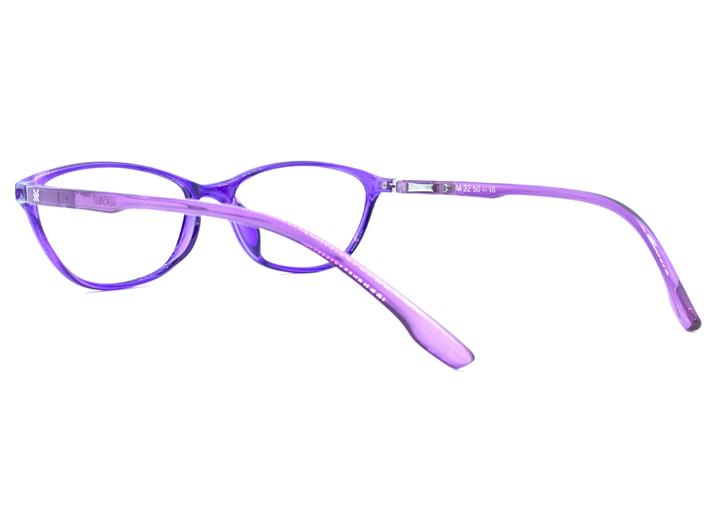 Lensnut Glossy Purple Pink Cateye Full Rim Eyeglasses LNM22C9P