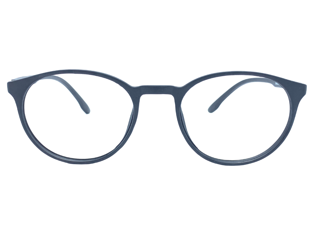 Lensnut Matt BlackRound Full Rim Eyeglasses LNM30C1M