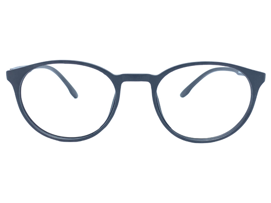 Lensnut Matt BlackRound Full Rim Eyeglasses LNM30C1M