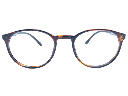 Lensnut Glossy Havana Round Full Rim Eyeglasses LNM30C3