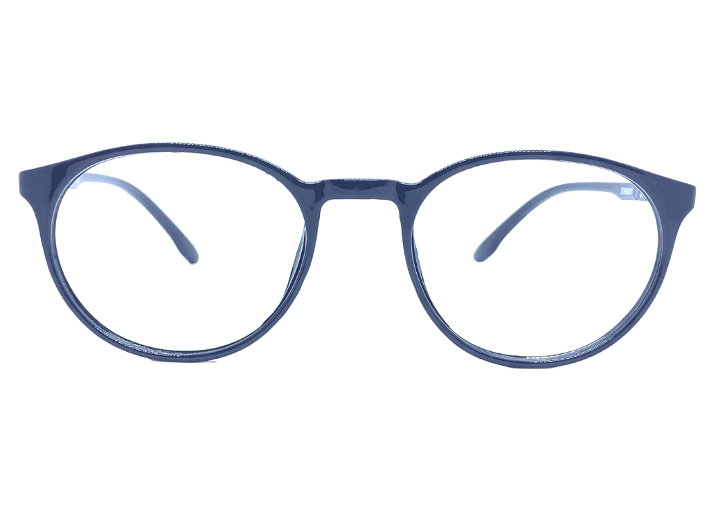 Lensnut Glossy Blue Round Full Rim Eyeglasses LNM30C4