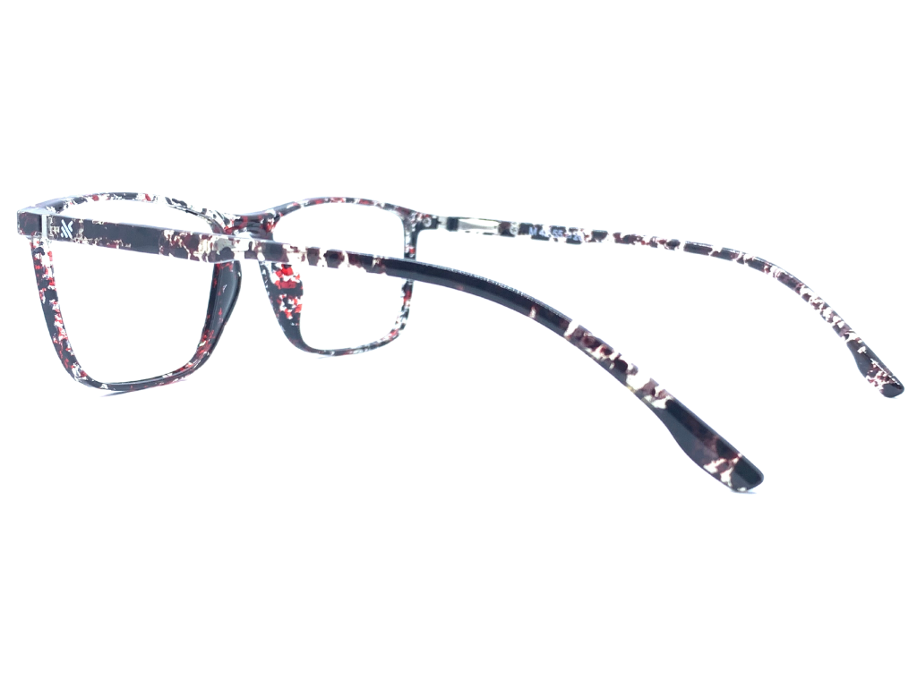 Lensnut Black Red Tortoise  Rectangle Full Rim Eyeglasses LNM42C16