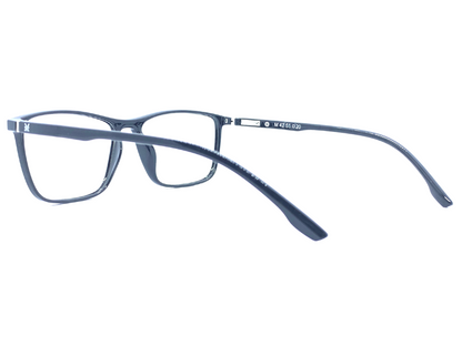 Lensnut Glossy Black Rectangle Full Rim Eyeglasses LNM42C1