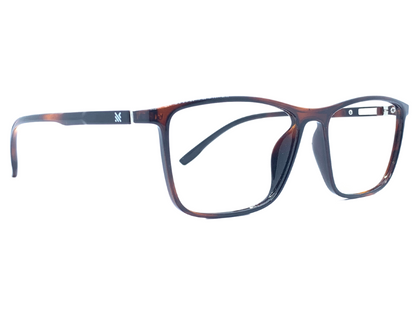 Lensnut Glossy Havana Rectangle Full Rim Eyeglasses LNM42C3