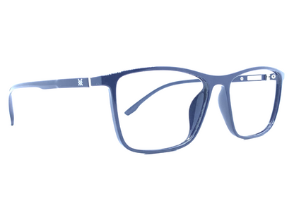 Lensnut Glossy Blue Rectangle Full Rim Eyeglasses LNM42C4