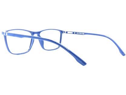 Lensnut Glossy Blue Rectangle Full Rim Eyeglasses LNM42C4
