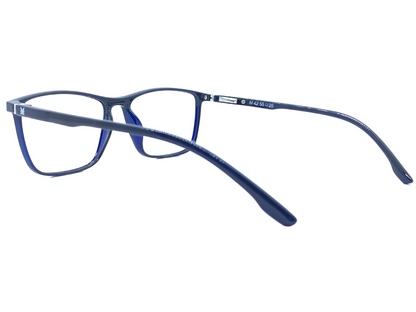 Lensnut Glossy Drak Blue Rectangle Full Rim Eyeglasses LNM42C4D