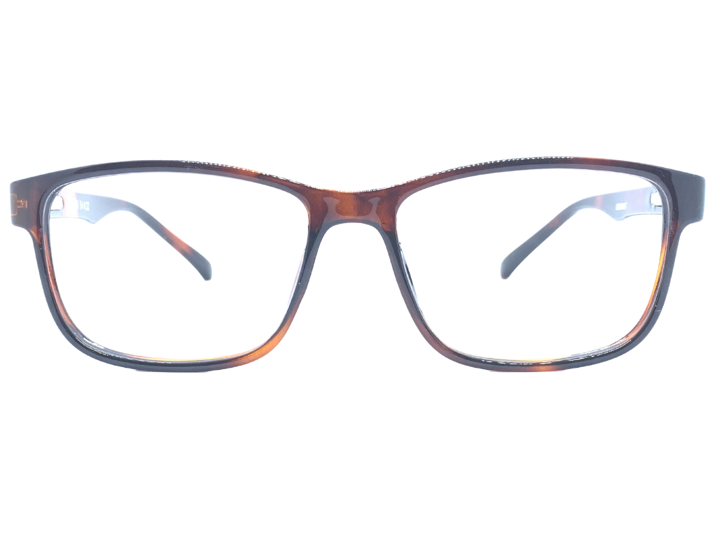 Lensnut Glossy Havana Rectangle Full Rim Eyeglasses LNM66C3