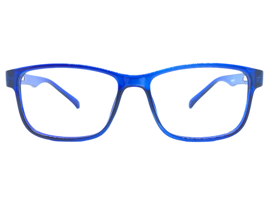 Lensnut Glossy Blue Rectangle Full Rim Eyeglasses LNM66C4