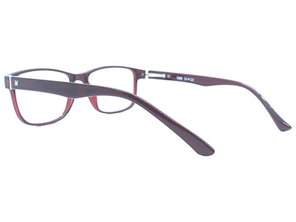 Lensnut Glossy Dark Maroon Rectangle Full Rim Eyeglasses LNM66C6D