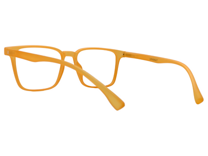 Lensnut Matt Orange Transparent Rectangle Full Rim Eyeglasses LNT001C10