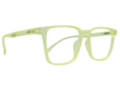 Lensnut Matt Yellow Transparent Rectangle Full Rim Eyeglasses LNT001C2