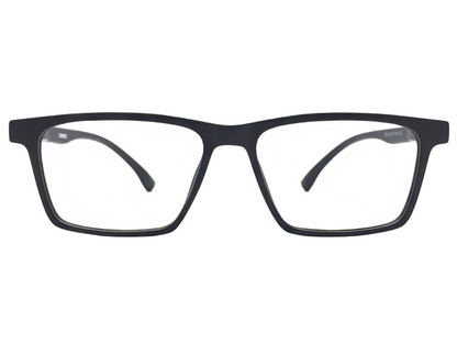 Lensnut Matt Black Rectangle Full Rim Eyeglasses LNT004C6