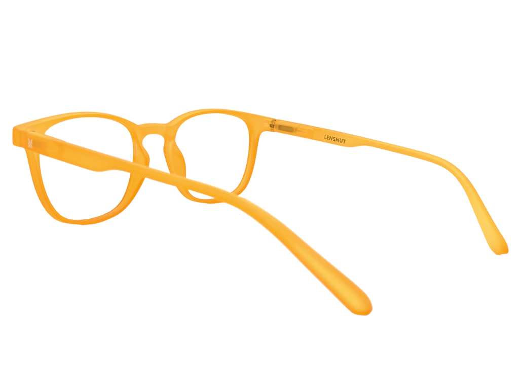 Lensnut Matt Orange Transparent Wayfarer Full Rim Eyeglasses LNT0011C10