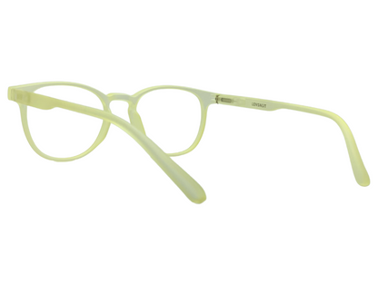 Lensnut Matt Yellow Transparent Oval Full Rim Eyeglasses LNT007C2