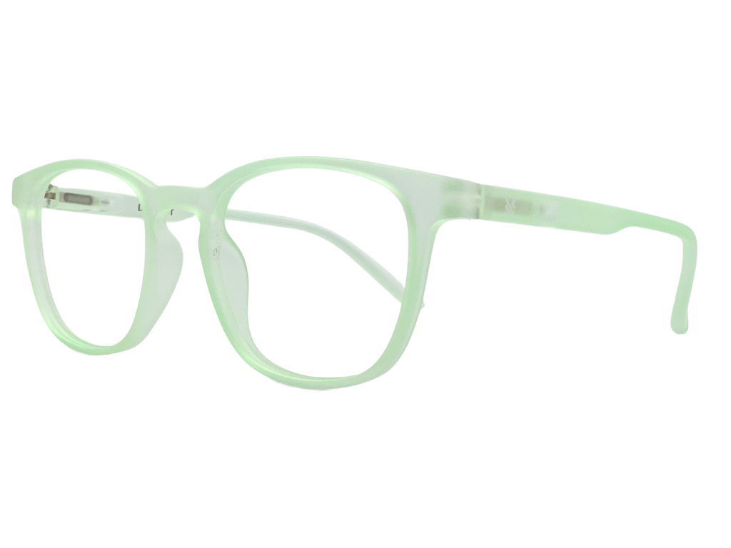 Lensnut Matt Green Transparent Wayfarer Full Rim Eyeglasses LNT0011C3