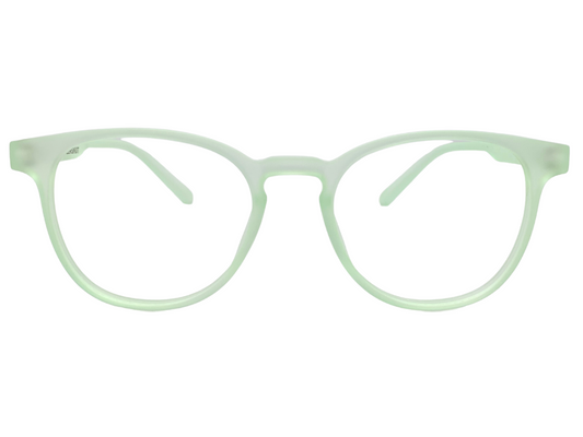 Lensnut Matt Green Transparent Oval Full Rim Eyeglasses LNT007C3