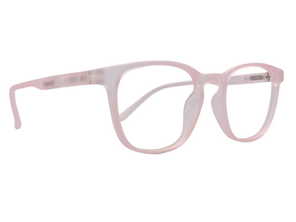 Lensnut Matt Pink Transparent Wayfarer Full Rim Eyeglasses LNT0011C5