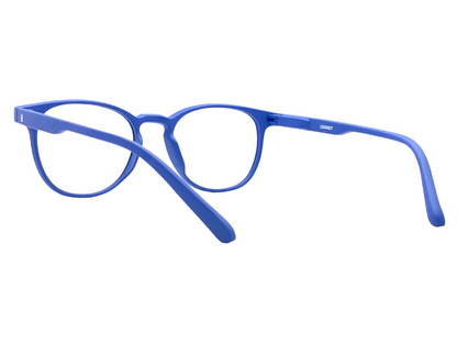 Lensnut Matt Blue Oval Full Rim Eyeglasses LNT007C3