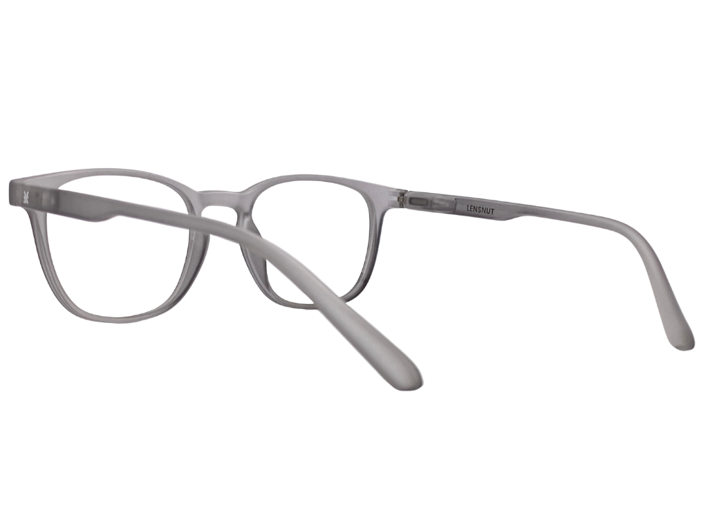 Lensnut Matt Grey Transparent Wayfarer Full Rim Eyeglasses LNT0011C7