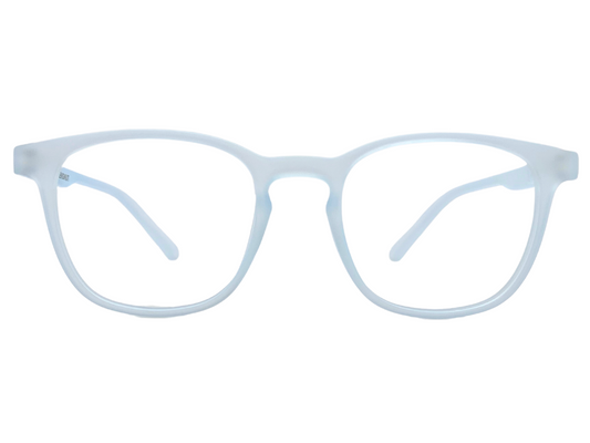 Lensnut Matt Blue Transparent Wayfarer Full Rim Eyeglasses LNT0011C8