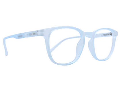 Lensnut Matt Blue Transparent Wayfarer Full Rim Eyeglasses LNT0011C8