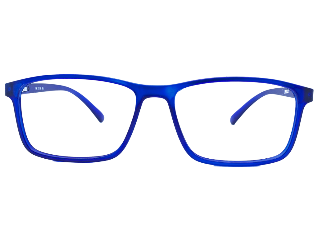 Lensnut Matt Blue Rectangle Full Rim Eyeglasses LNTR2013C4M